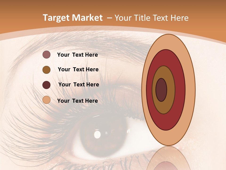 Woman Eye With Extremely Long Eyelashes PowerPoint Template