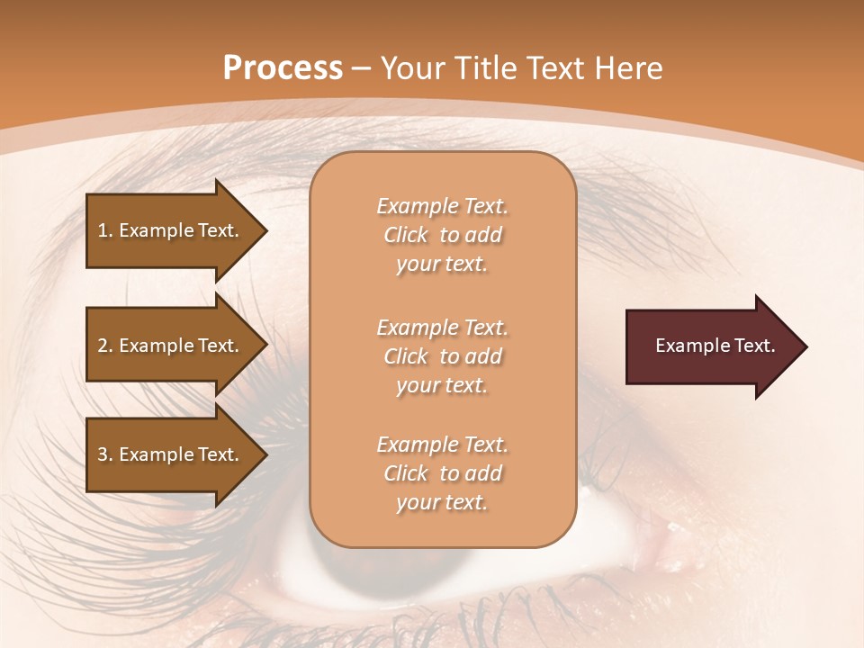 Woman Eye With Extremely Long Eyelashes PowerPoint Template