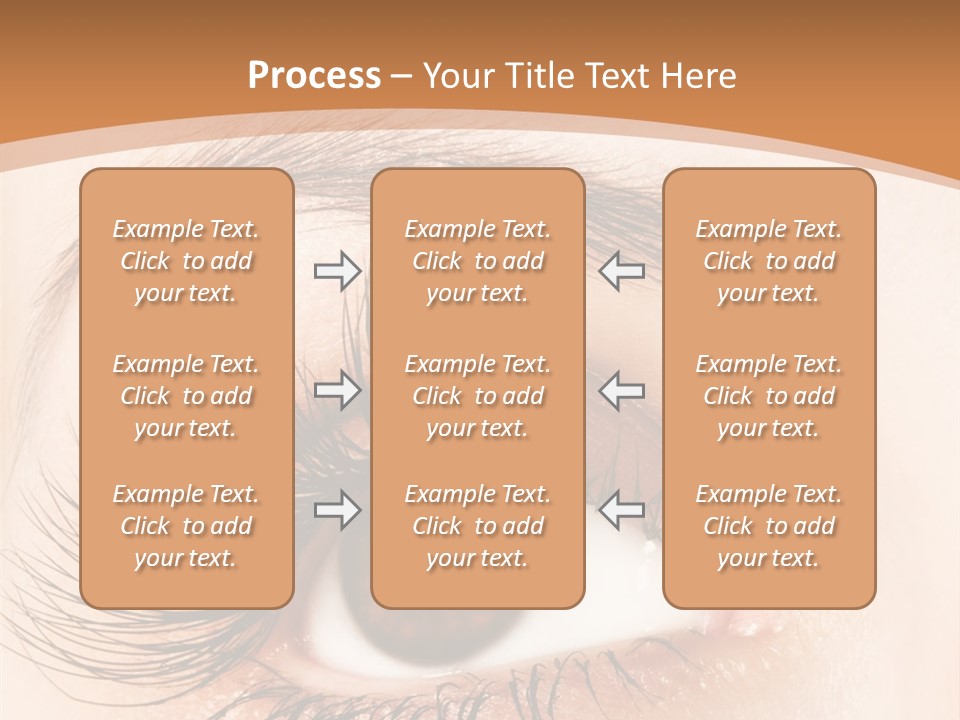Woman Eye With Extremely Long Eyelashes PowerPoint Template