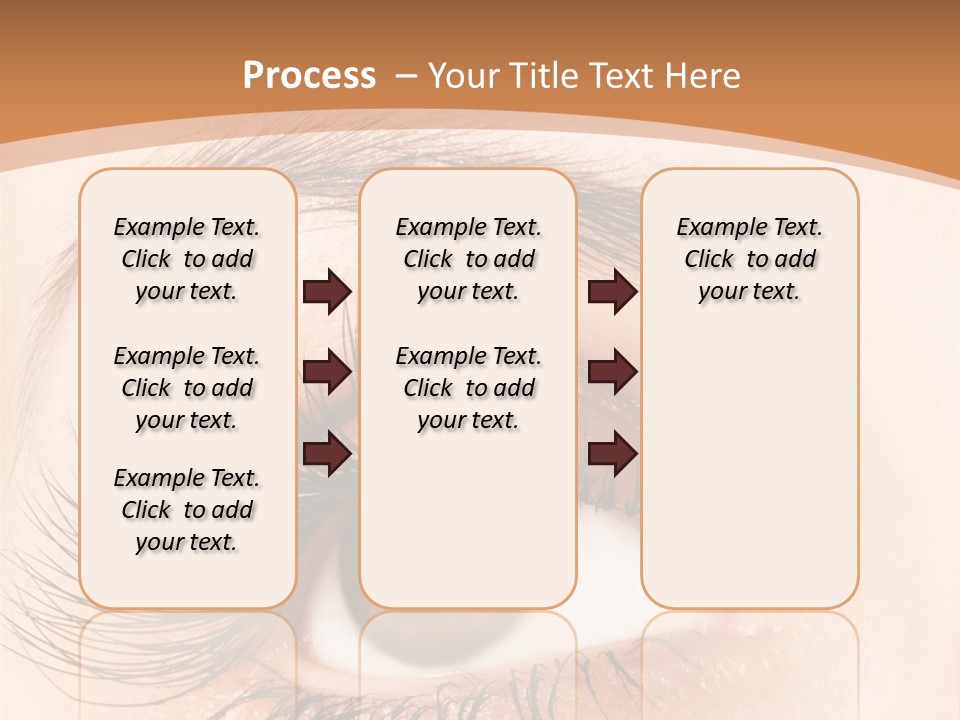 Woman Eye With Extremely Long Eyelashes PowerPoint Template