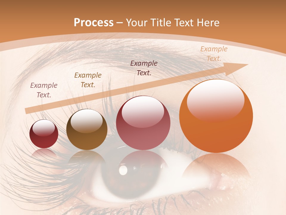 Woman Eye With Extremely Long Eyelashes PowerPoint Template