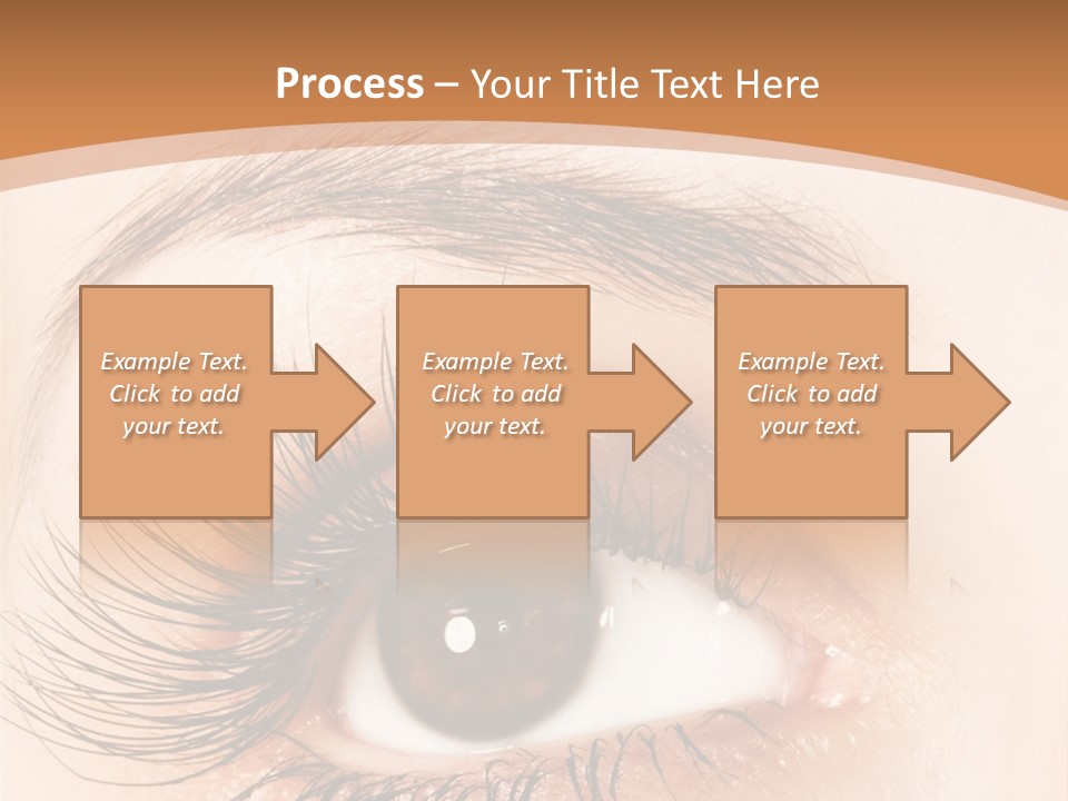 Woman Eye With Extremely Long Eyelashes PowerPoint Template