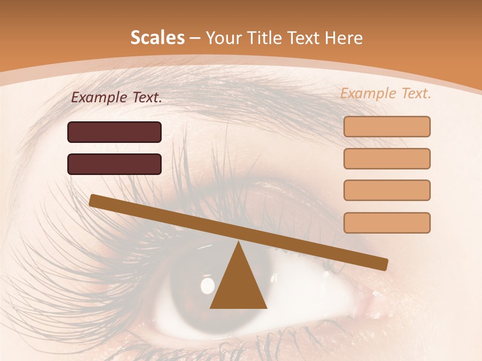 Woman Eye With Extremely Long Eyelashes PowerPoint Template