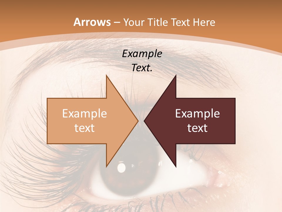 Woman Eye With Extremely Long Eyelashes PowerPoint Template