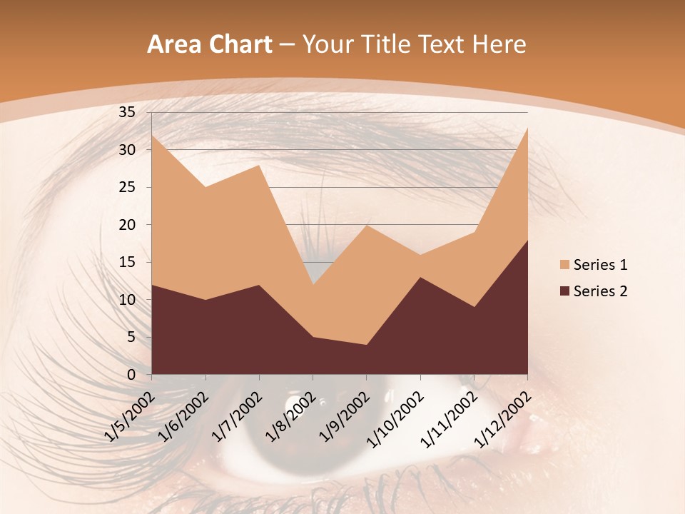 Woman Eye With Extremely Long Eyelashes PowerPoint Template