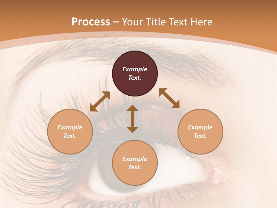 Woman Eye With Extremely Long Eyelashes PowerPoint Template