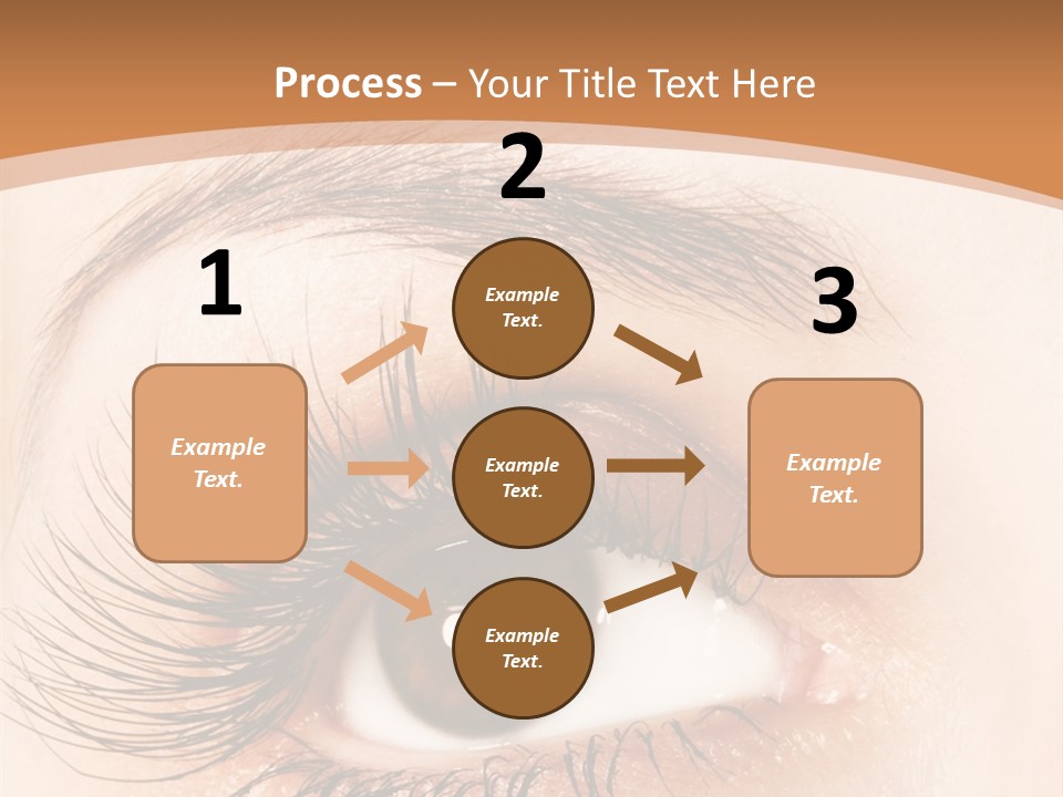 Woman Eye With Extremely Long Eyelashes PowerPoint Template