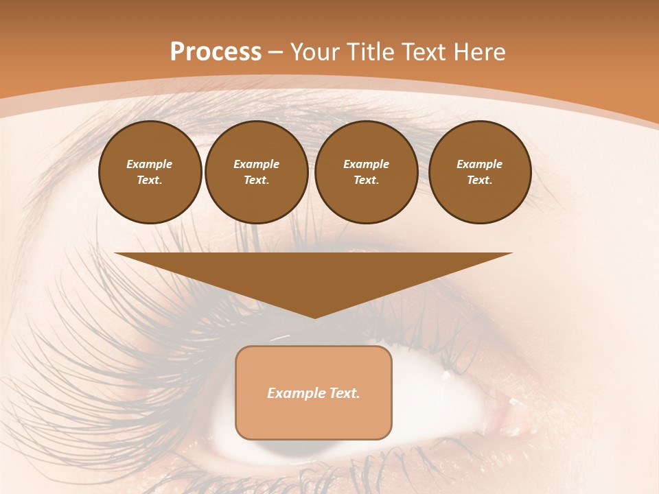 Woman Eye With Extremely Long Eyelashes PowerPoint Template