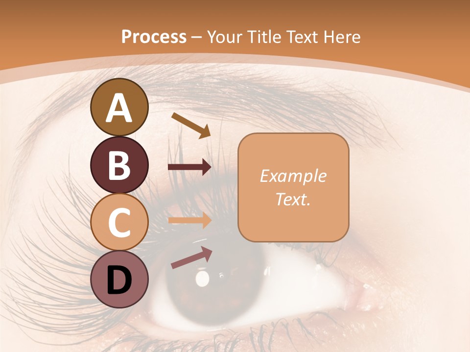 Woman Eye With Extremely Long Eyelashes PowerPoint Template