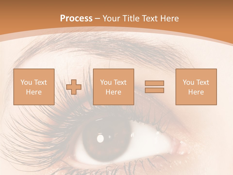 Woman Eye With Extremely Long Eyelashes PowerPoint Template