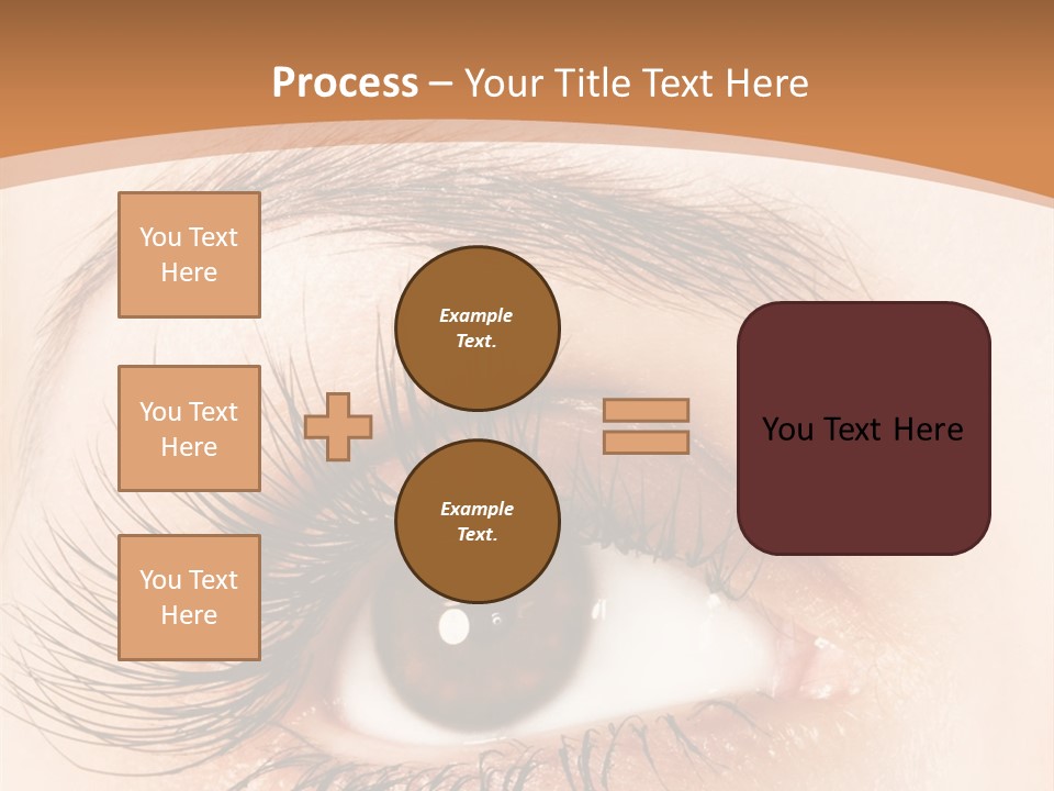 Woman Eye With Extremely Long Eyelashes PowerPoint Template