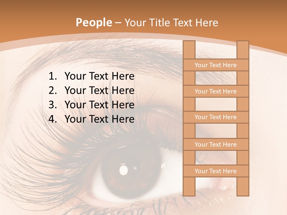 Woman Eye With Extremely Long Eyelashes PowerPoint Template