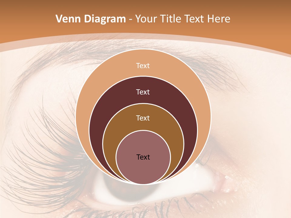 Woman Eye With Extremely Long Eyelashes PowerPoint Template