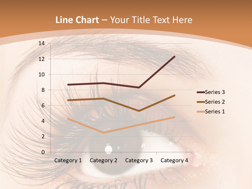 Woman Eye With Extremely Long Eyelashes PowerPoint Template