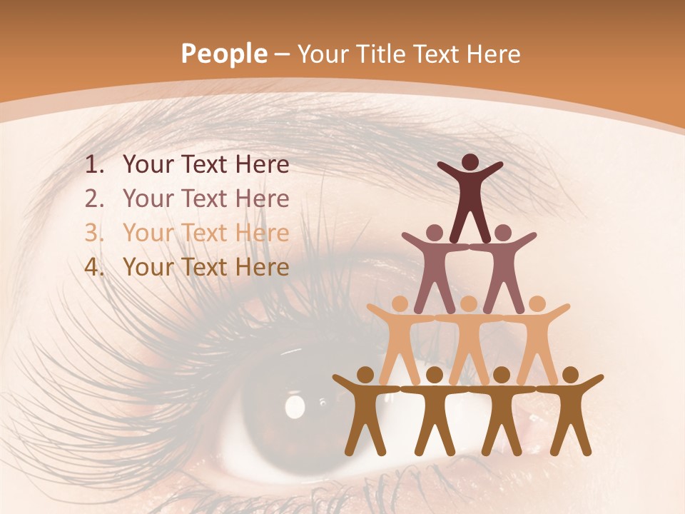 Woman Eye With Extremely Long Eyelashes PowerPoint Template