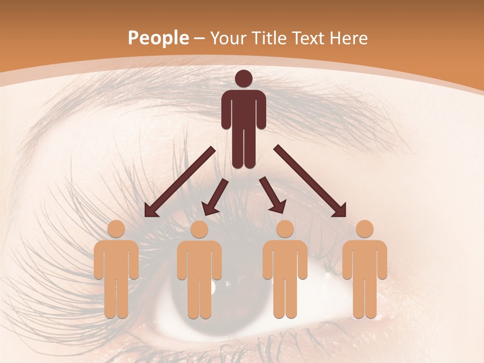 Woman Eye With Extremely Long Eyelashes PowerPoint Template