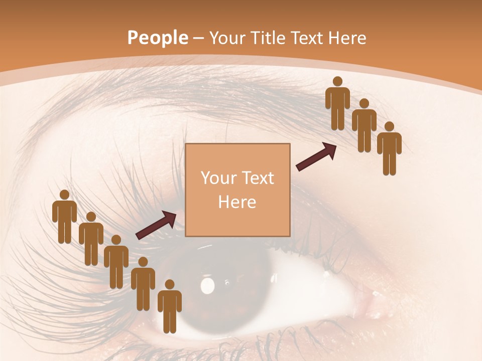 Woman Eye With Extremely Long Eyelashes PowerPoint Template