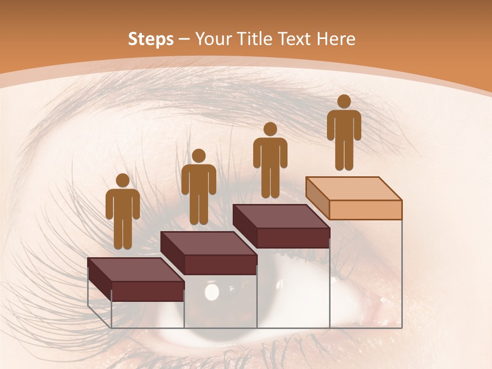 Woman Eye With Extremely Long Eyelashes PowerPoint Template