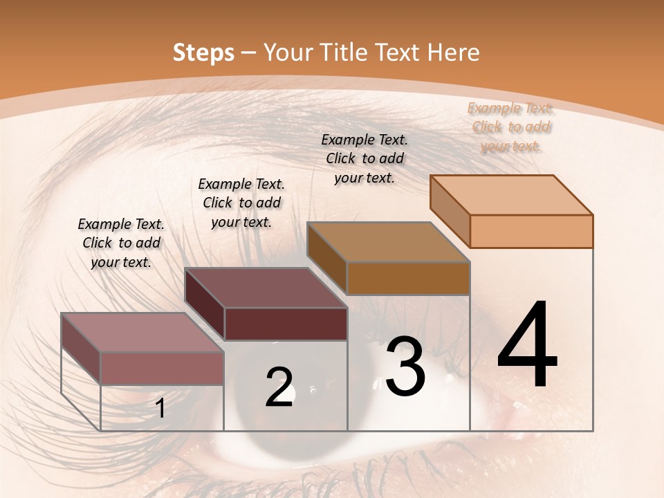 Woman Eye With Extremely Long Eyelashes PowerPoint Template