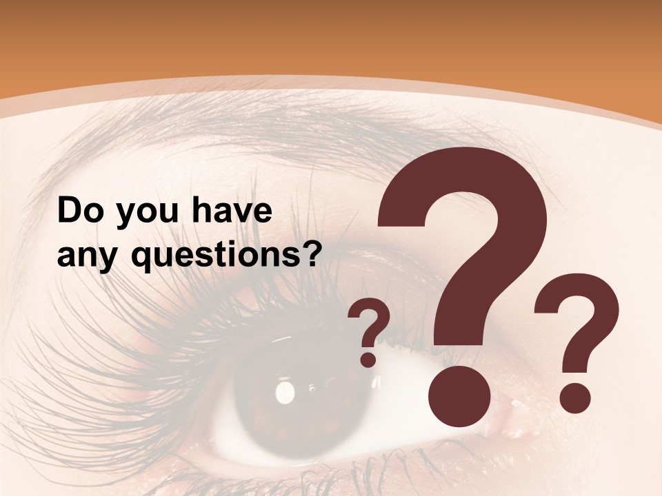 Woman Eye With Extremely Long Eyelashes PowerPoint Template