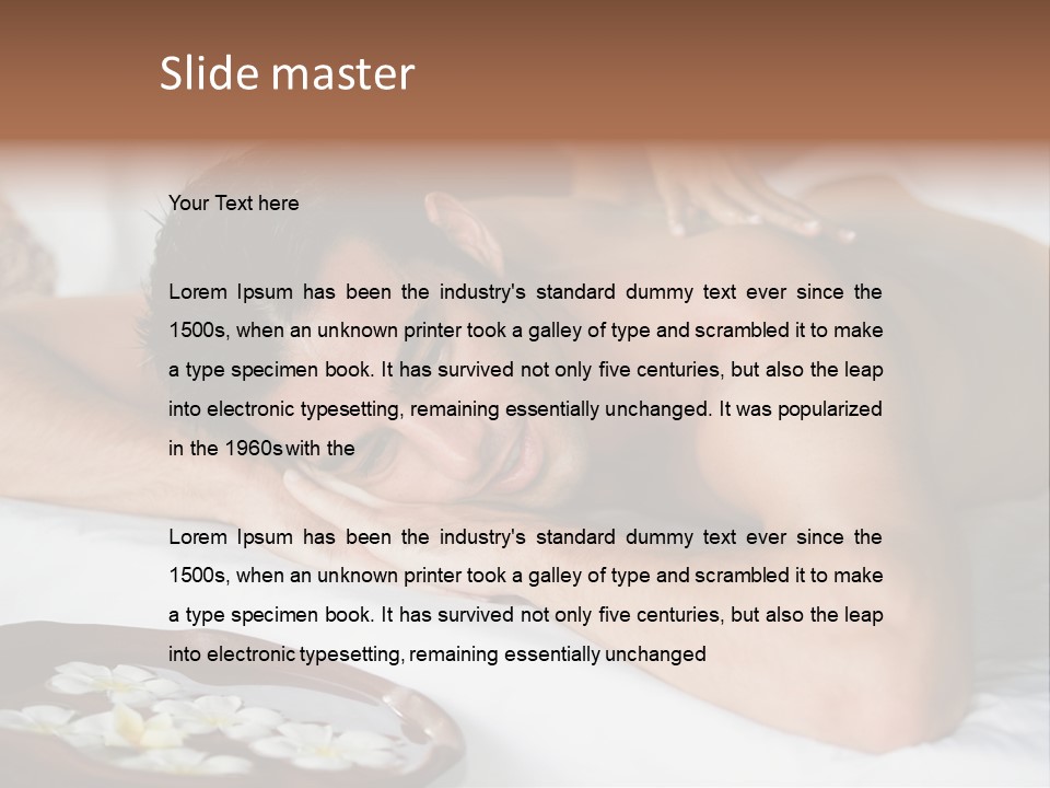 A Man Laying On A Bed With His Hand On His Face PowerPoint Template