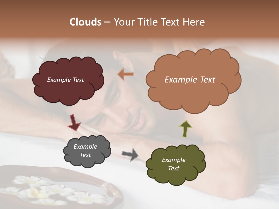 A Man Laying On A Bed With His Hand On His Face PowerPoint Template