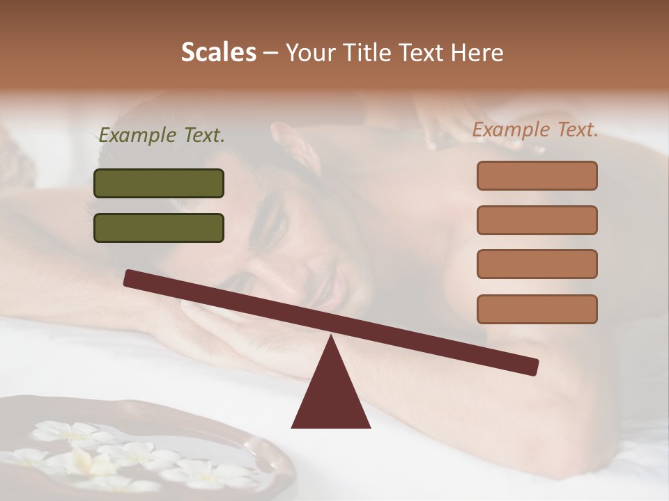 A Man Laying On A Bed With His Hand On His Face PowerPoint Template