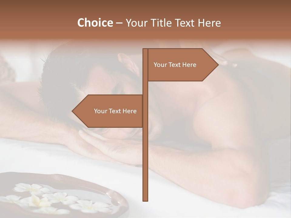 A Man Laying On A Bed With His Hand On His Face PowerPoint Template