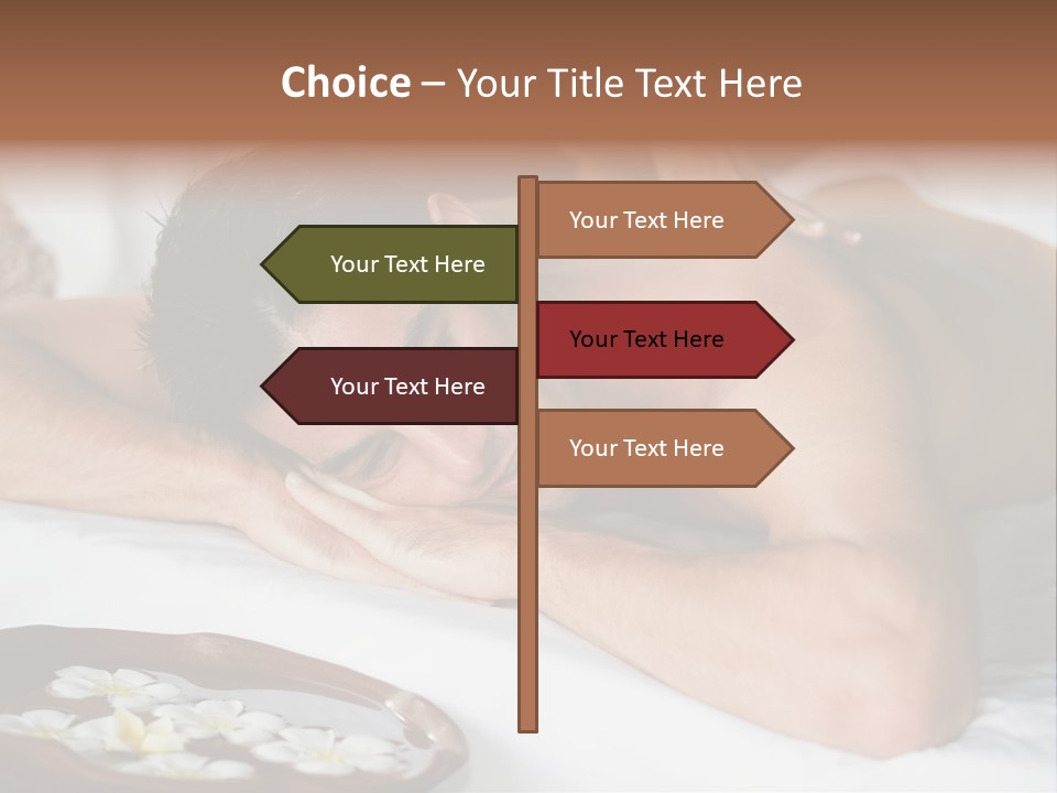 A Man Laying On A Bed With His Hand On His Face PowerPoint Template