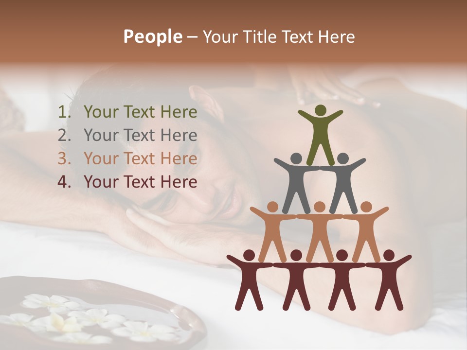 A Man Laying On A Bed With His Hand On His Face PowerPoint Template