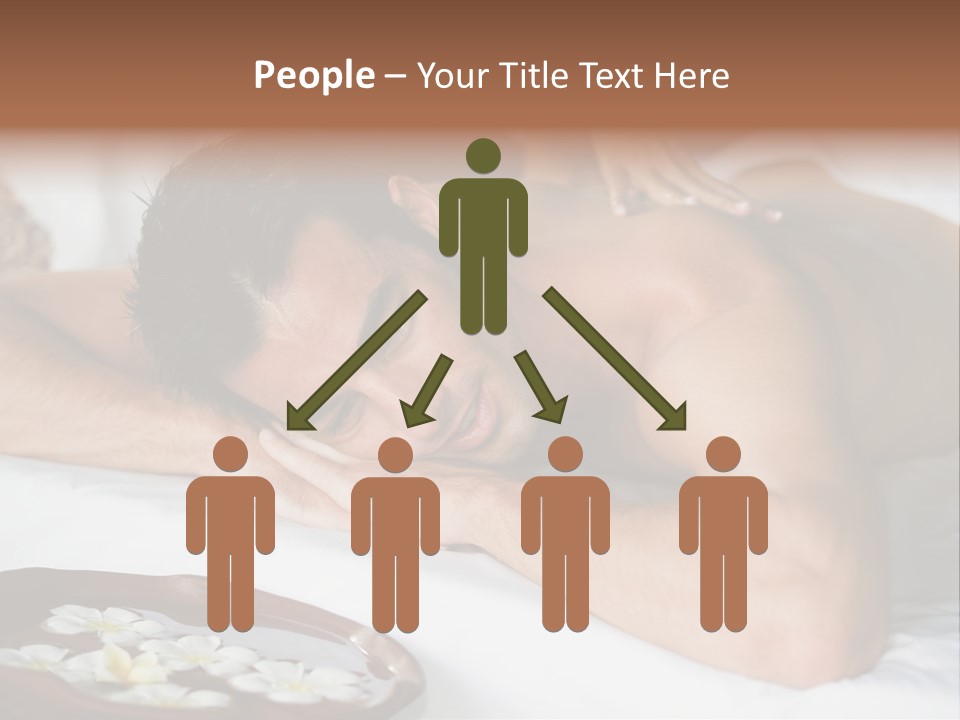 A Man Laying On A Bed With His Hand On His Face PowerPoint Template