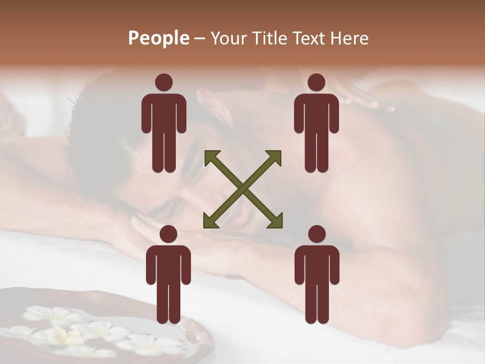 A Man Laying On A Bed With His Hand On His Face PowerPoint Template