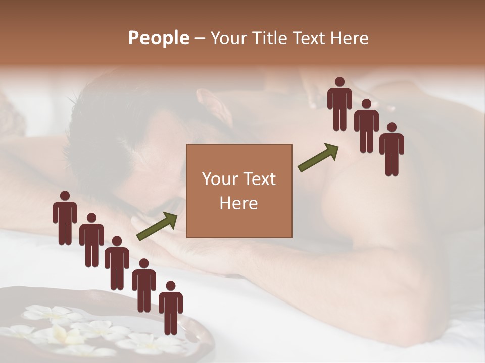 A Man Laying On A Bed With His Hand On His Face PowerPoint Template