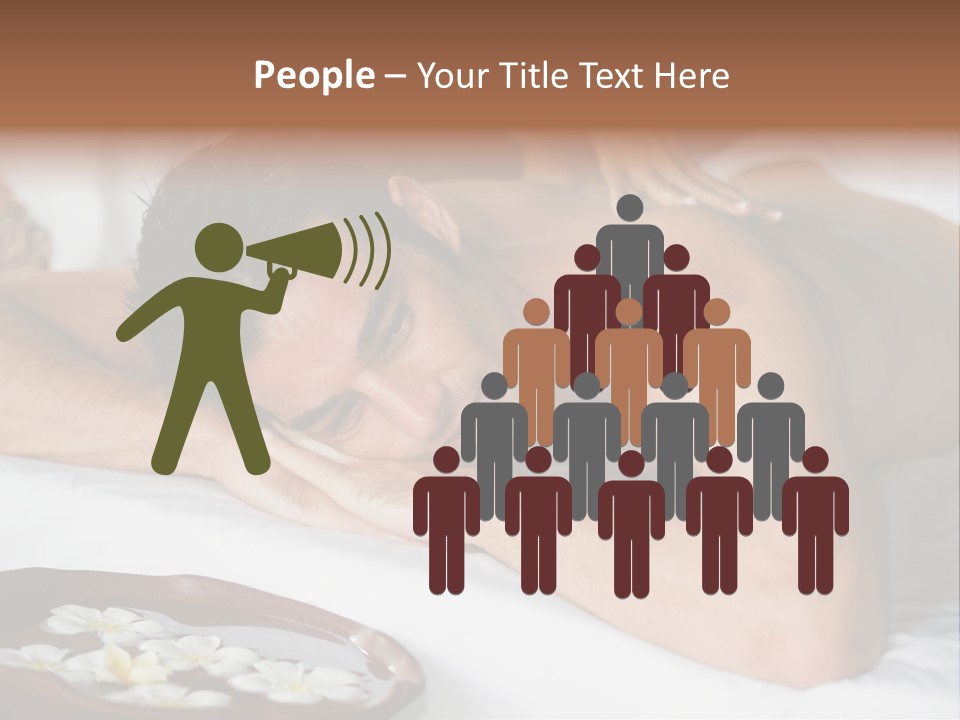 A Man Laying On A Bed With His Hand On His Face PowerPoint Template