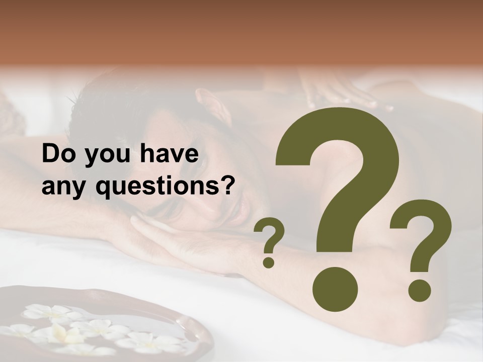 A Man Laying On A Bed With His Hand On His Face PowerPoint Template