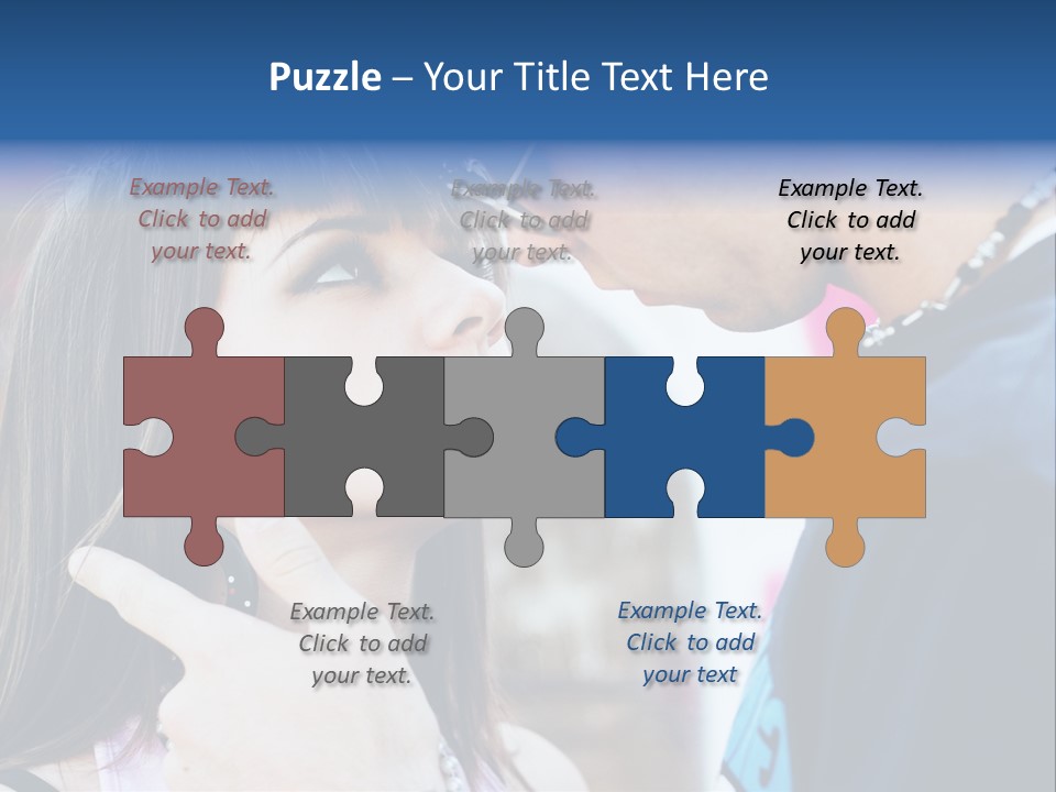 A Man And A Woman Standing Next To Each Other PowerPoint Template