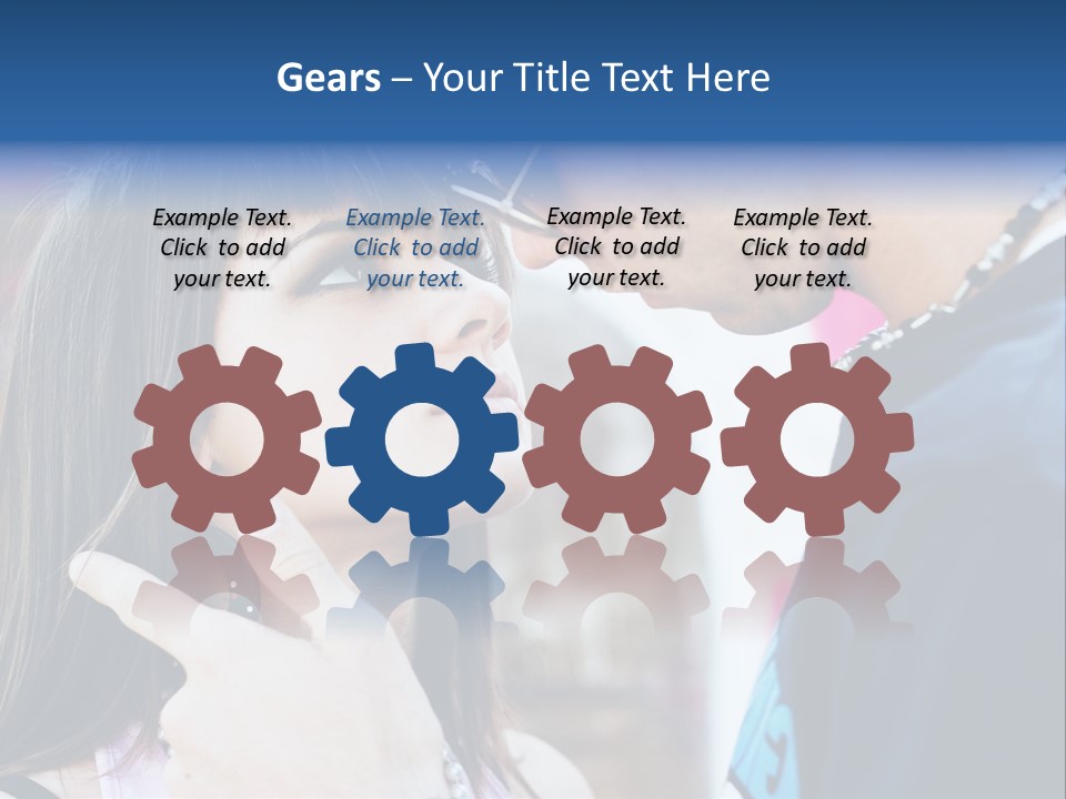 A Man And A Woman Standing Next To Each Other PowerPoint Template