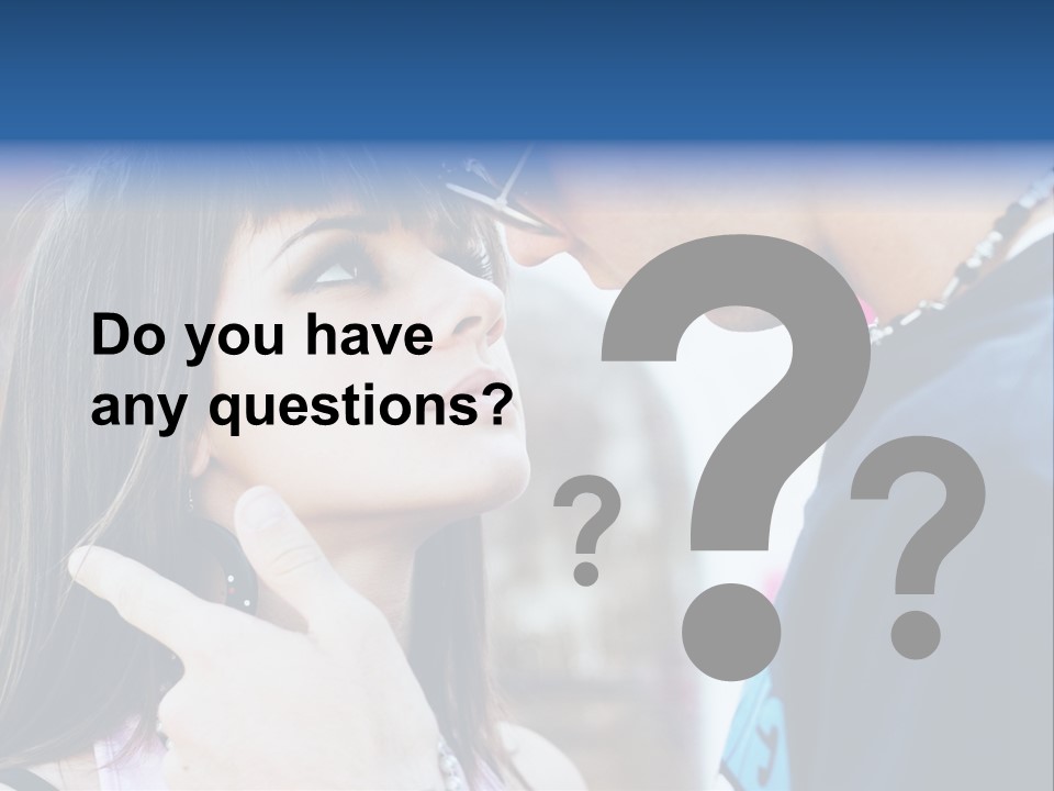 A Man And A Woman Standing Next To Each Other PowerPoint Template