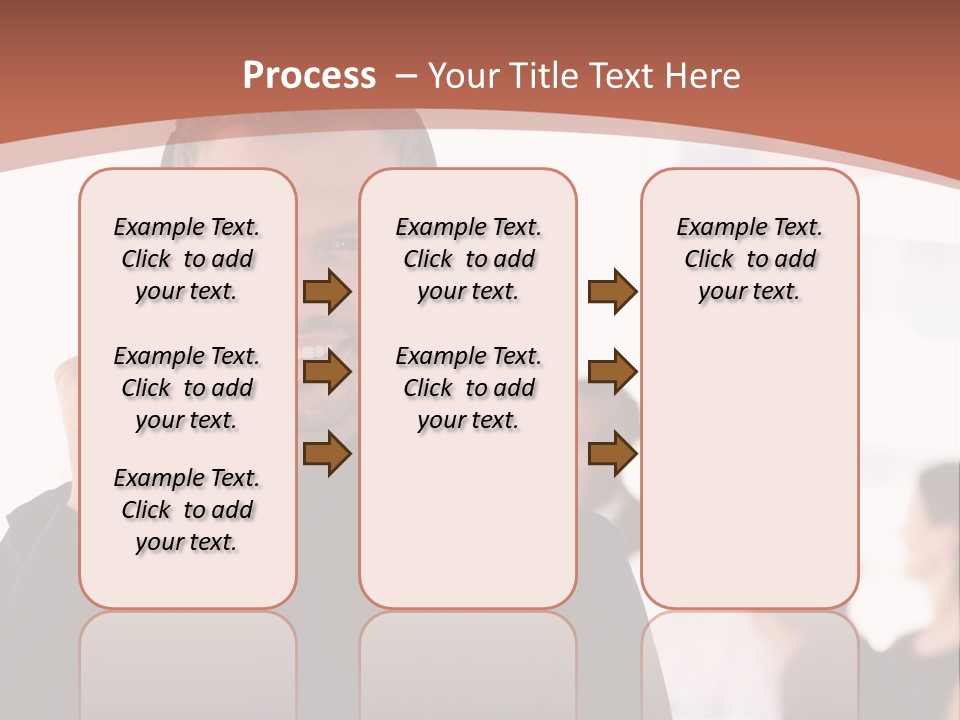 A Man Wearing A Headset With A Group Of People In The Background PowerPoint Template