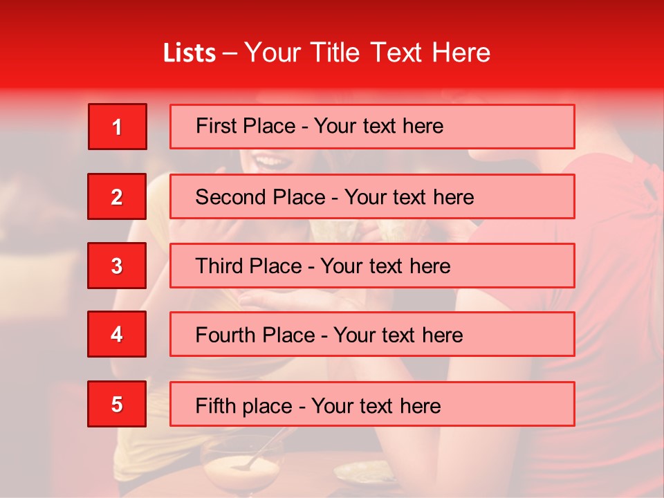 Two Women Having A Conversation In A Restaurant PowerPoint Template