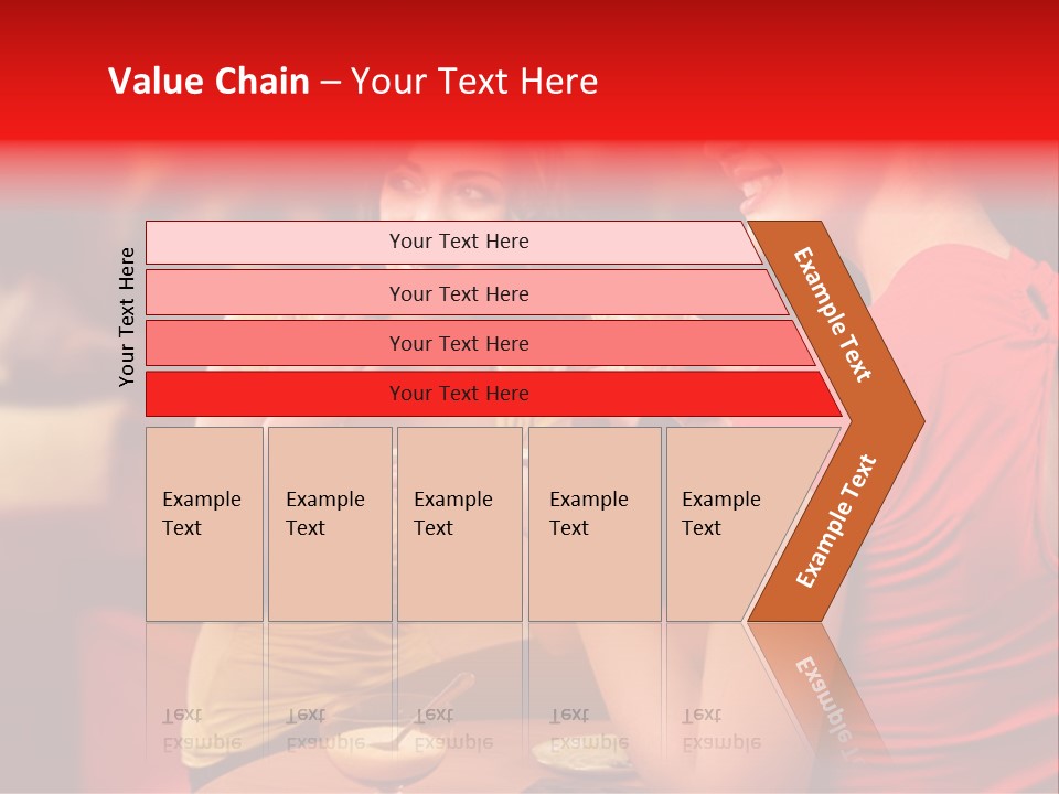 Two Women Having A Conversation In A Restaurant PowerPoint Template