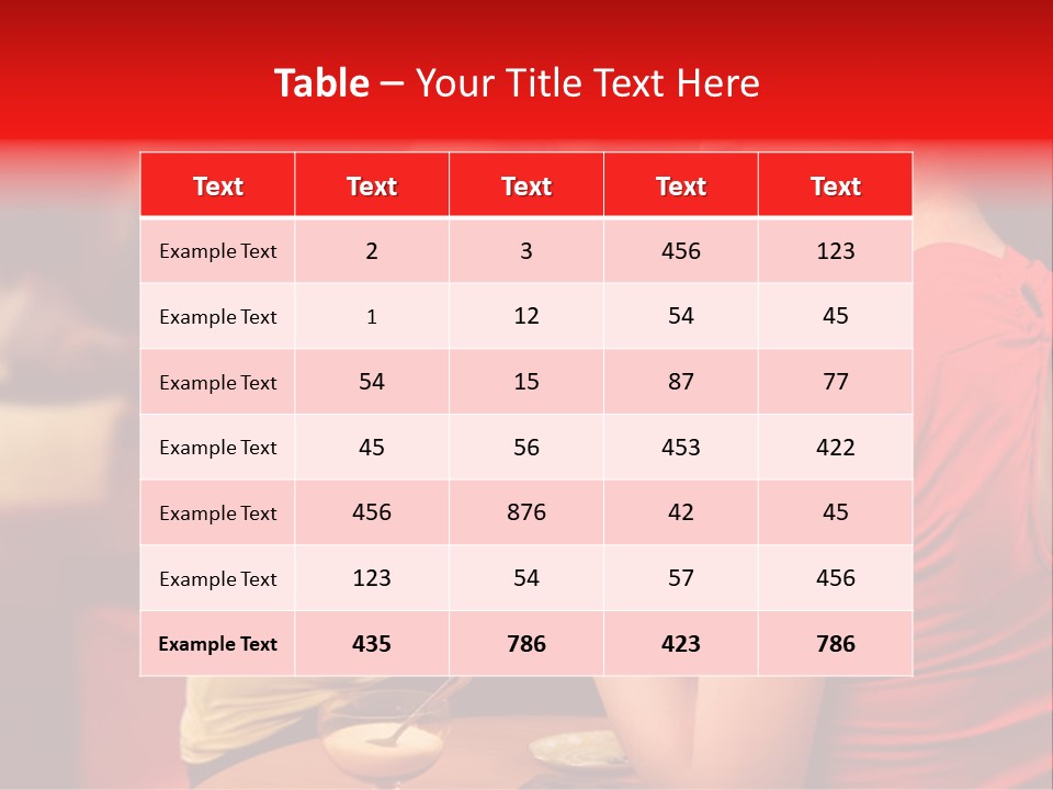 Two Women Having A Conversation In A Restaurant PowerPoint Template