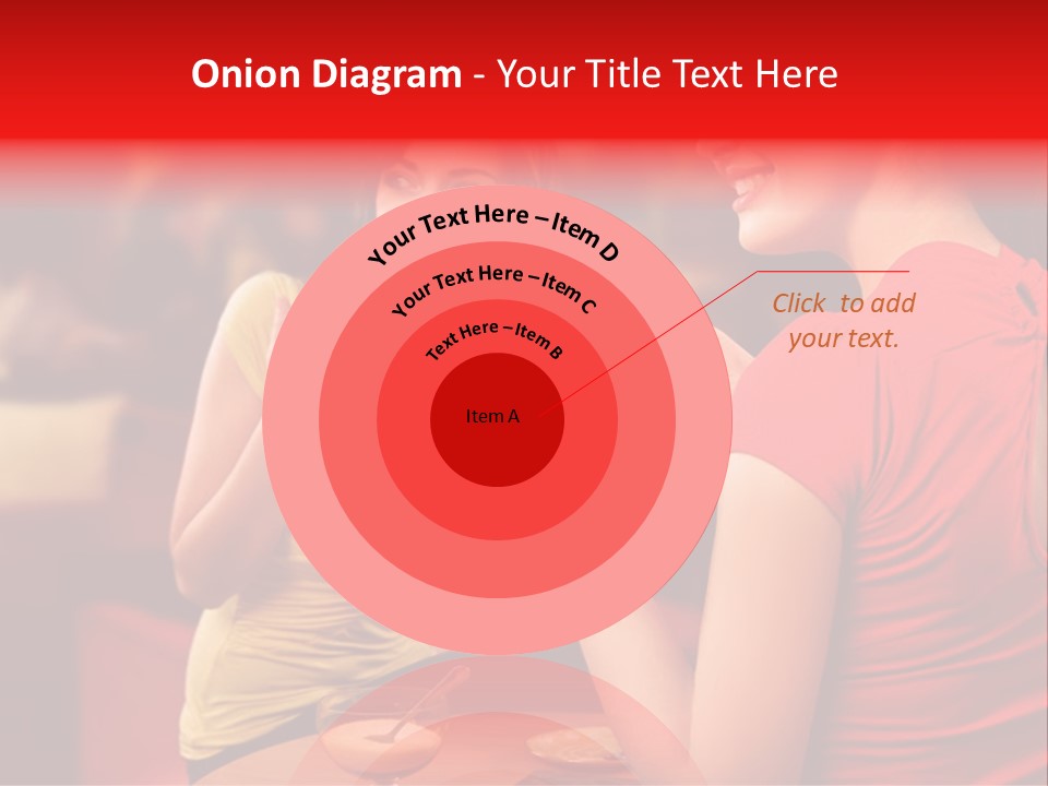 Two Women Having A Conversation In A Restaurant PowerPoint Template