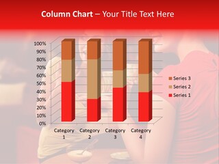 Two Women Having A Conversation In A Restaurant PowerPoint Template