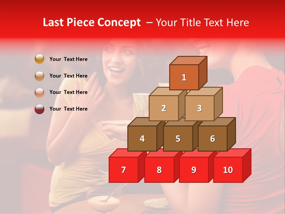 Two Women Having A Conversation In A Restaurant PowerPoint Template