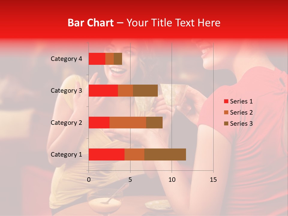 Two Women Having A Conversation In A Restaurant PowerPoint Template