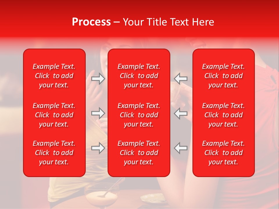 Two Women Having A Conversation In A Restaurant PowerPoint Template