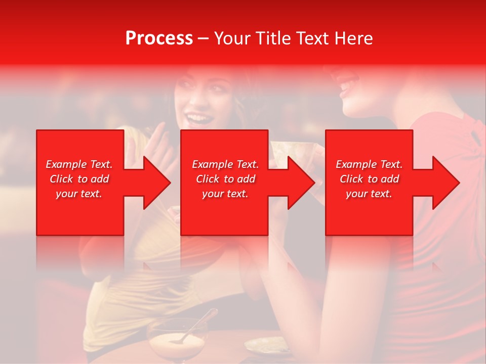 Two Women Having A Conversation In A Restaurant PowerPoint Template