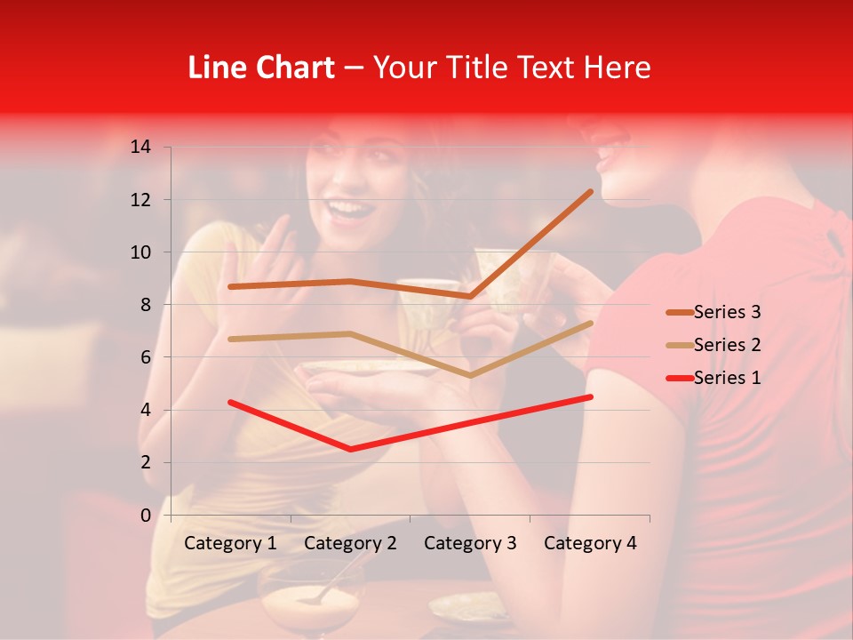 Two Women Having A Conversation In A Restaurant PowerPoint Template