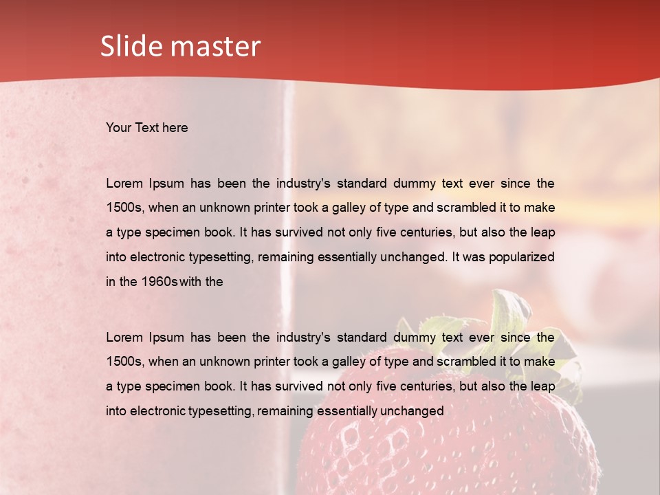 Continental Breakfast With Croissant And Strawberry Smoothie PowerPoint Template